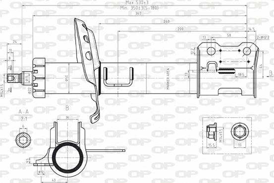 Open Parts SAB8078.31 - Амортизатор unicars.by