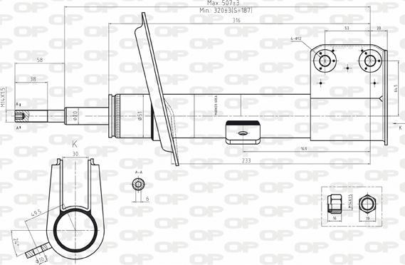 Open Parts SAB8166.31 - Амортизатор unicars.by