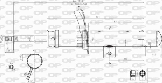 Open Parts SAB8110.31 - Амортизатор unicars.by