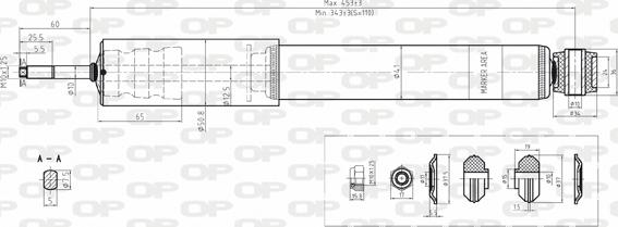 Open Parts SAB8188.12 - Амортизатор unicars.by