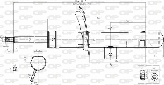 Open Parts SAB8137.11 - Амортизатор unicars.by