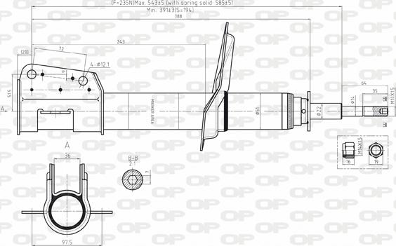 Open Parts SAB8124.31 - Амортизатор unicars.by