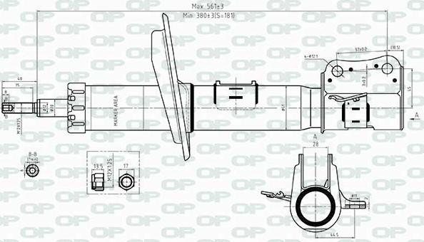 Open Parts SAB8364.31 - Амортизатор unicars.by