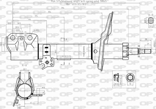 Open Parts SAB8309.31 - Амортизатор unicars.by