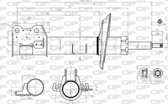 Open Parts SAB8300.31 - Амортизатор unicars.by