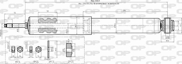 Open Parts SAB8316.32 - Амортизатор unicars.by