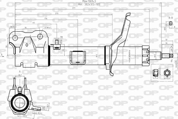 Open Parts SAB8325.31 - Амортизатор unicars.by