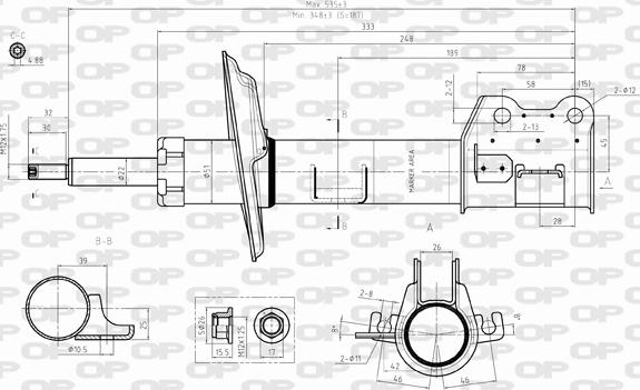 Open Parts SAB8299.31 - Амортизатор unicars.by