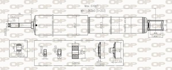 Open Parts SAB8266.32 - Амортизатор unicars.by