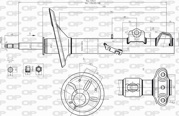 Open Parts SAB8214.31 - Амортизатор unicars.by