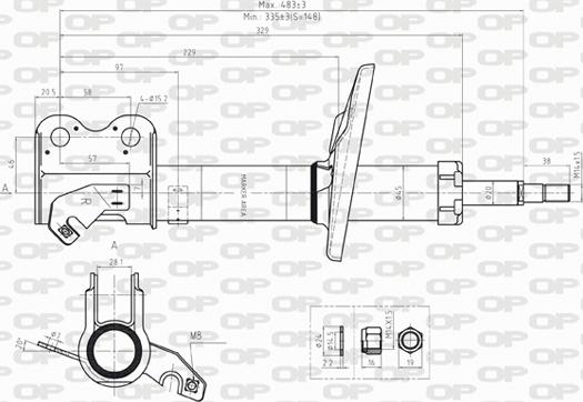 Open Parts SAB8236.31 - Амортизатор unicars.by