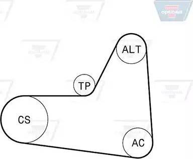 Optibelt 6 PK 1045KT2 - Поликлиновый ременный комплект unicars.by