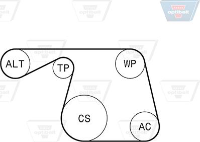 Optibelt 6 PK 1310KT1 - Поликлиновый ременный комплект unicars.by