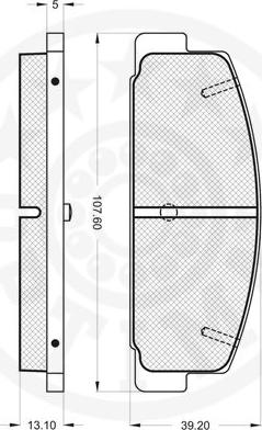 Optimal 9560 - Тормозные колодки, дисковые, комплект unicars.by