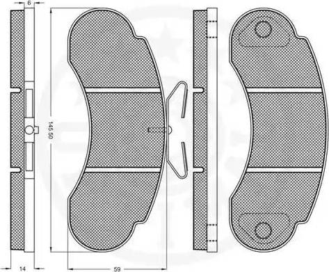 Optimal 9399 - Тормозные колодки, дисковые, комплект unicars.by