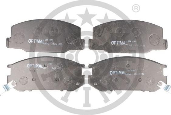 Optimal 9351 - Тормозные колодки, дисковые, комплект unicars.by