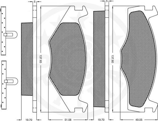 Optimal 9362 - Тормозные колодки, дисковые, комплект unicars.by