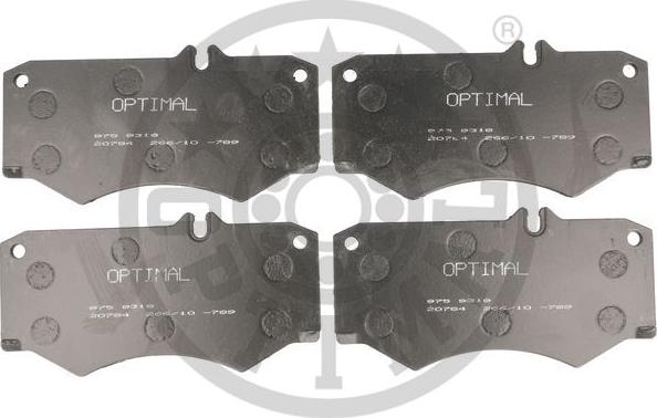 Optimal BP-09318 - Тормозные колодки, дисковые, комплект unicars.by