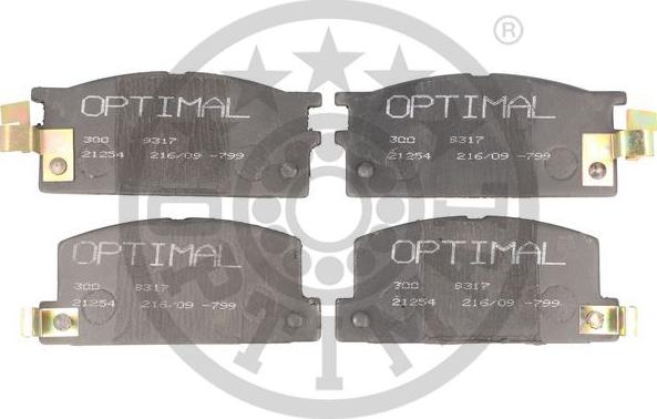 Optimal 9317 - Тормозные колодки, дисковые, комплект unicars.by