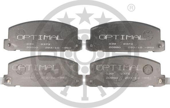 Optimal 9373 - Тормозные колодки, дисковые, комплект unicars.by