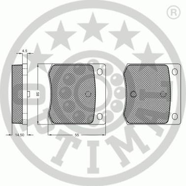 Optimal 9236 - Тормозные колодки, дисковые, комплект unicars.by