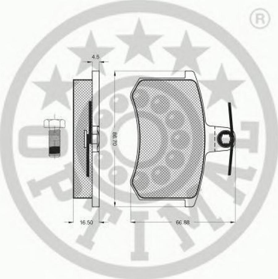 Optimal 9272/15,5 - Тормозные колодки, дисковые, комплект unicars.by