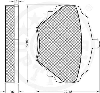 Optimal 6551 - Тормозные колодки, дисковые, комплект unicars.by