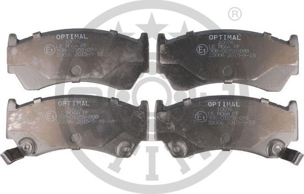 Optimal BP-10076 - Тормозные колодки, дисковые, комплект unicars.by