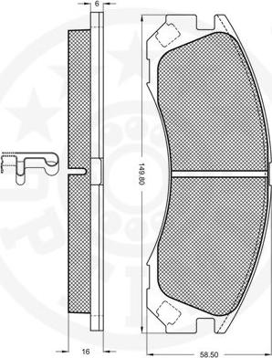 Optimal 10330 - Тормозные колодки, дисковые, комплект unicars.by