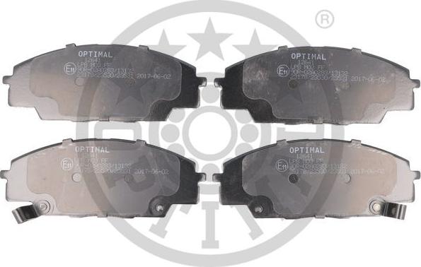 Optimal BP-12641 - Тормозные колодки, дисковые, комплект unicars.by