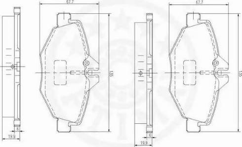 Optimal 12127 - Тормозные колодки, дисковые, комплект unicars.by