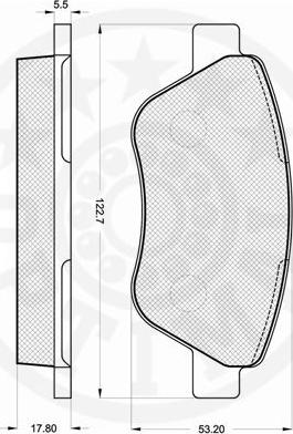 Optimal 12210 - Тормозные колодки, дисковые, комплект unicars.by