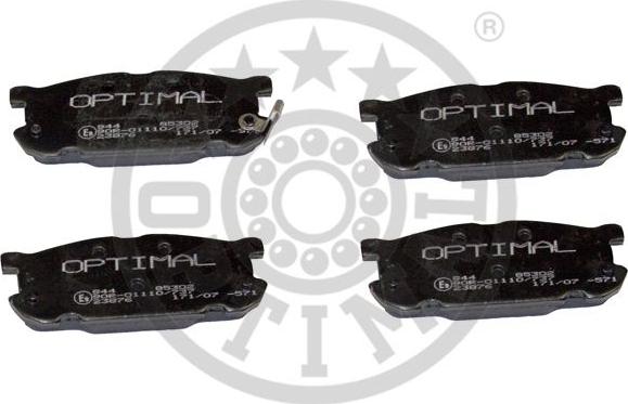 Optimal 85302 - Тормозные колодки, дисковые, комплект unicars.by