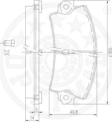 Optimal 8111VA - Тормозные колодки, дисковые, комплект unicars.by