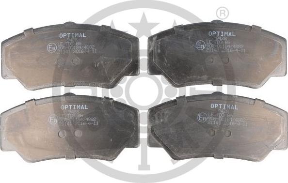 Optimal BP-09428 - Тормозные колодки, дисковые, комплект unicars.by