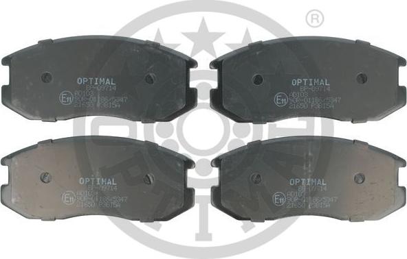 Optimal BP-09714 - Тормозные колодки, дисковые, комплект unicars.by