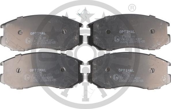 Optimal BP-10325 - Тормозные колодки, дисковые, комплект unicars.by