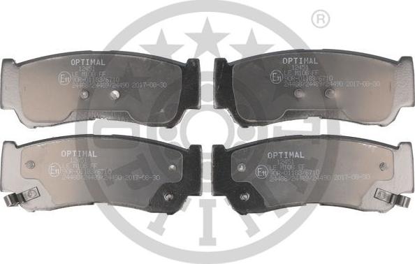 Optimal BP-12451 - Тормозные колодки, дисковые, комплект unicars.by