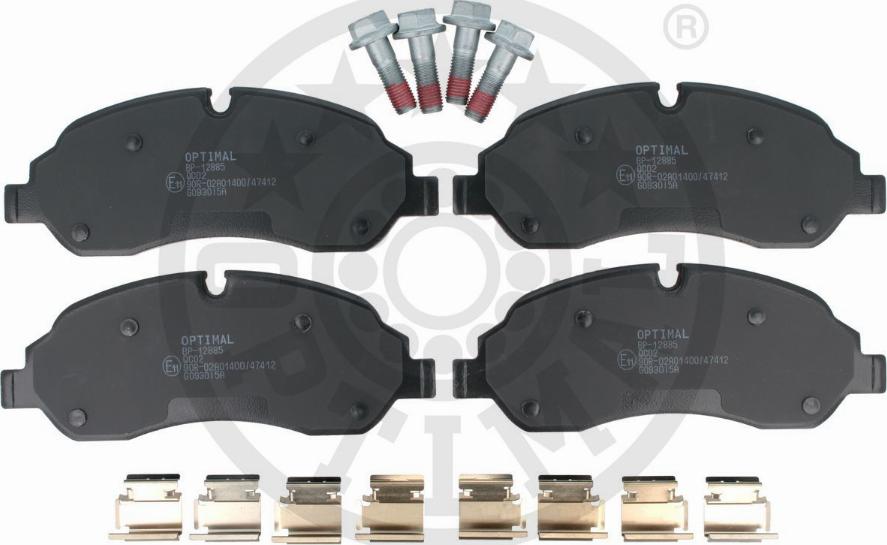 Optimal BP-12885 - Тормозные колодки, дисковые, комплект unicars.by