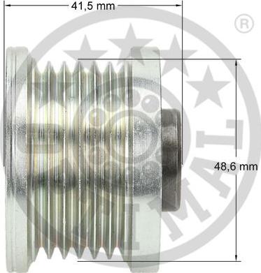 Optimal F5-1096 - Шкив генератора, муфта unicars.by