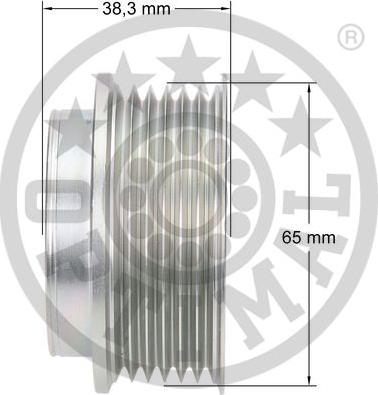 Optimal F5-1043 - Шкив генератора, муфта unicars.by