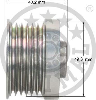 Optimal F5-1059 - Шкив генератора, муфта unicars.by