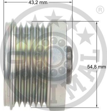 Optimal F5-1029 - Шкив генератора, муфта unicars.by