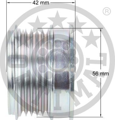 Optimal F5-1076 - Шкив генератора, муфта unicars.by