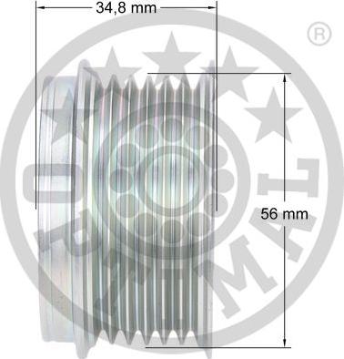 Optimal F5-1140 - Шкив генератора, муфта unicars.by