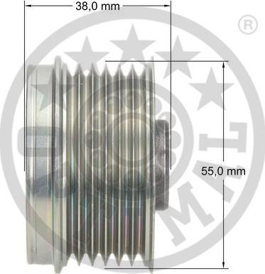 Optimal F5-1148 - Шкив генератора, муфта unicars.by