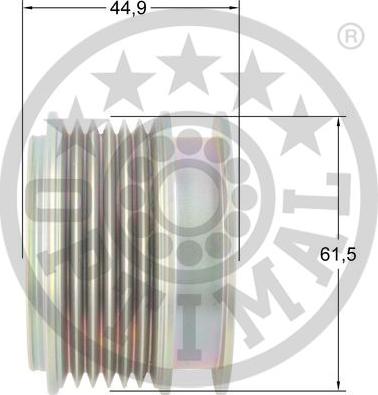 Optimal F5-1164 - Шкив генератора, муфта unicars.by