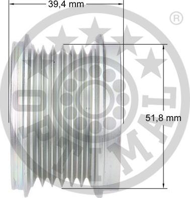 Optimal F5-1105 - Шкив генератора, муфта unicars.by