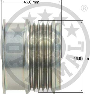 Optimal F5-1100 - Шкив генератора, муфта unicars.by