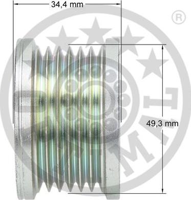 Optimal F5-1112 - Шкив генератора, муфта unicars.by